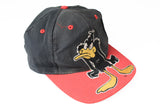 Vintage Daffy Duck Looney Tunes Cap black big logo 90s hat