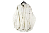Vintage Edwin Shirt XXLarge beige 90s retro style oversize Japan brand shirt Corduroy