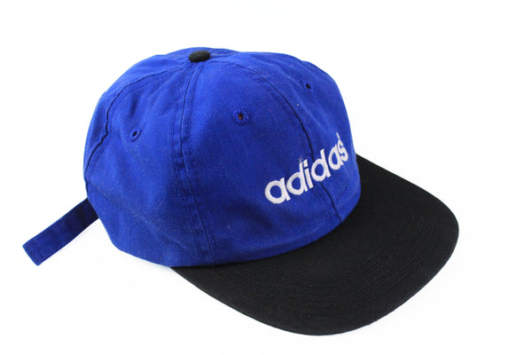 Vintage Adidas Cap blue black baseball 90's retro style hat