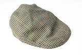 Vintage Barbour Newsboy Hat cap plaid pattern wool 90s classic UK hat