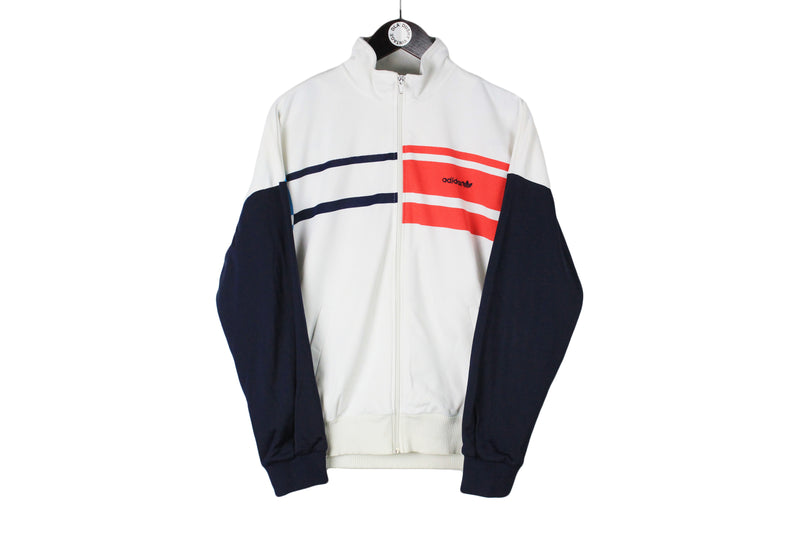 Vintage Adidas Track Jacket Small / Medium made in Austria 80's white retro style sportswear windbreaker