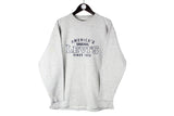 Vintage Levi's Sweatshirt Medium size men's gray pullover big logo sweat athletic basic sport wear authentic clothing long sleeve 90's 80's street style cotton USA brand