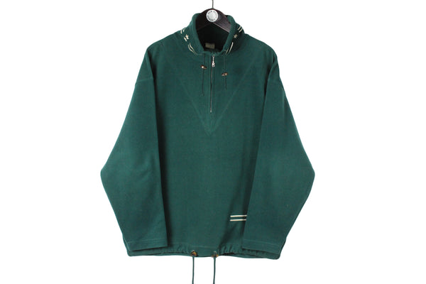 Vintage Bogner Himalaya Fleece 1/4 Zip Large green outdoor ski style sweater 90's decade