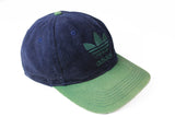Vintage Adidas Cap navy blue green big logo 90s sport hat