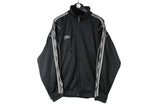 Vintage Umbro Track Jacket XLarge size men's full zip windbreaker black basic sport wear authentic athletic clothing long sleeve 90's 80's street style running