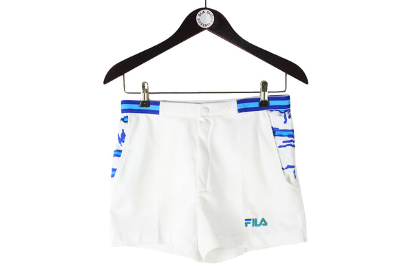 Vintage Fila Shorts Small / Medium made in Italy tennis white purple 90s retro classic sport shorts