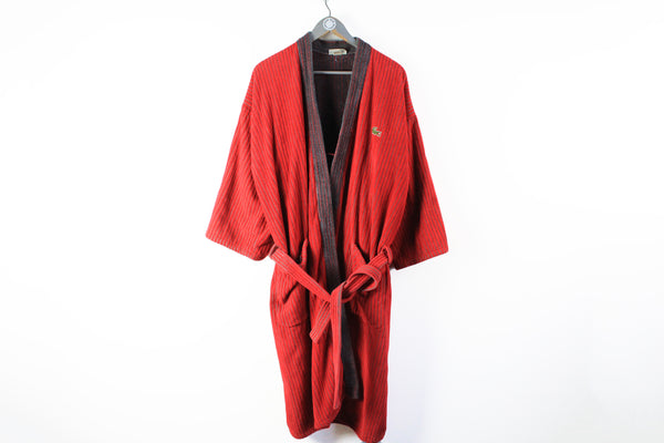 Vintage Lacoste Banian Robe Medium 90s red 