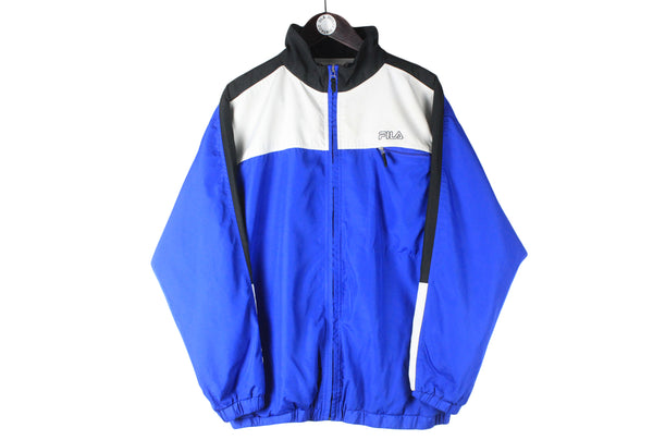 Vintage Fila Tracksuit Medium blue big logo 90s retro sport style suit jacket and pants 