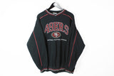 Vintage 49ers San Francisco Lee Sweatshirt XLarge NFL football black big logo 90s retro style USA crewneck