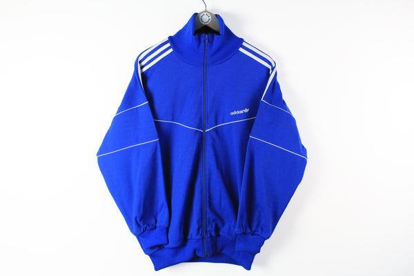 Vintage Adidas Track Jacket Medium made in Hungary 90s sport blue classic Germany style 