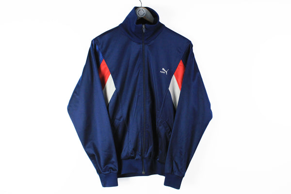 Vintage Puma Track Jacket Medium navy blue 90s sport jacket