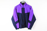 Vintage Wilson Track Jacket Small blue purple sport coat 90s 