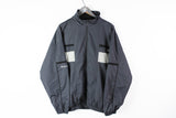 Vintage Reebok Track Jacket XLarge big logo gray sport jacket