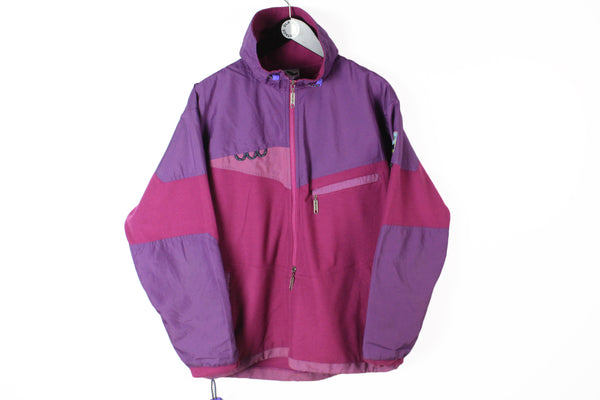 Vintage Salewa Fleece Half Zip Large purple 90s sport style anorak sweater 