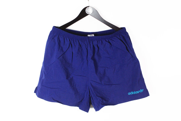 Vintage Adidas Shorts Large / XLarge blue summer swimming style navy 90s