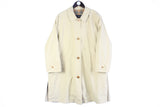 Vintage Burberrys Trench Coat Women’s XLarge beige 90s white retro made in England classic nova check lining retro luxury jacket