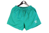 Vintage Adidas Shorts Medium / Large green small logo cotton 90's retro style tennis sport shorts