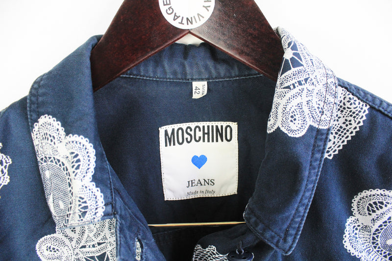 Vintage Moschino Denim Jacket Women's 42