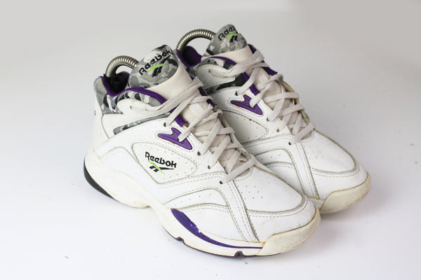 Vintage Reebok Sneakers Women's EUR 37 white leather 90s sport style streetwear trainers shoes