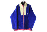 Vintage Helly Hansen Fleece Full Zip XLarge blue 90s retro heavy sweater sport style outdoor ski jumper