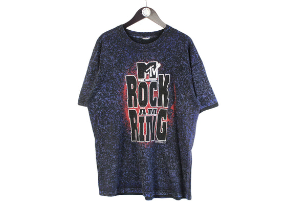 Vintage MTV Rock am Ring T-Shirt XLarge big logo 90's abstract pattern wild crazy style tee