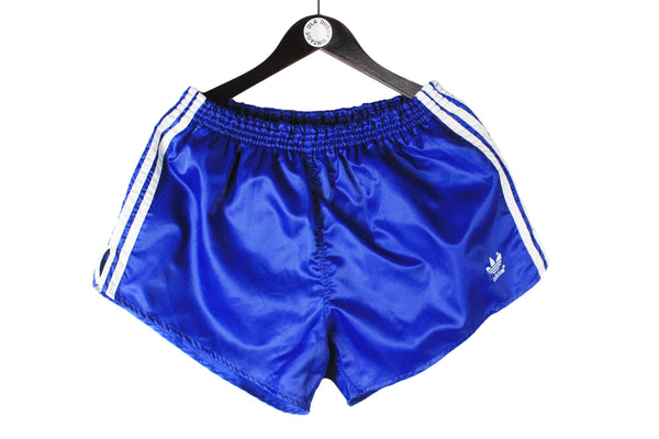 Vintage Adidas Shorts XLarge size men's sport wear above the knee length blue retro rare 90's style authentic athletic training clothing old school brand 