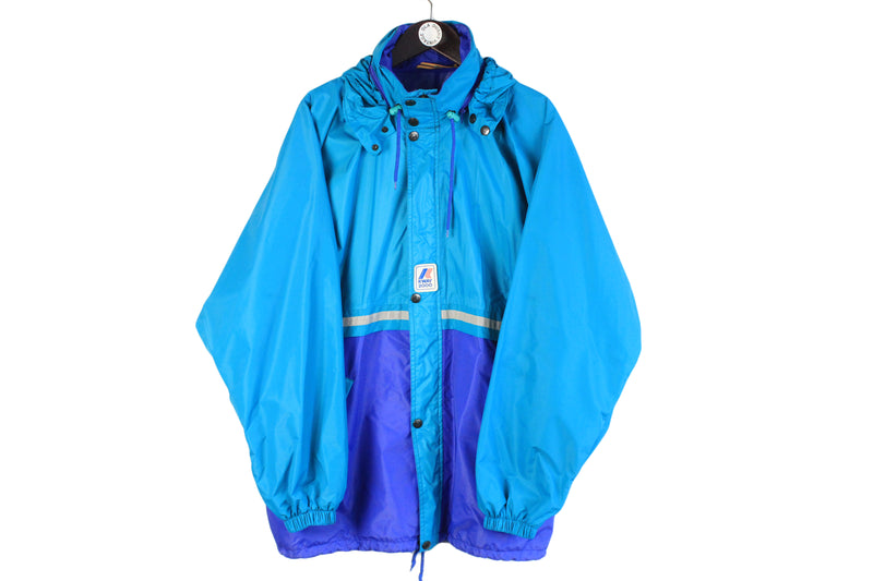 Vintage K-Way Jacket XLarge raincoat 90s 2000 technology retro windbreaker
