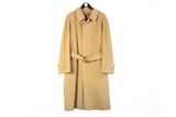 Vintage Burberrys Coat Large / XLarge brown wool 90s made in England London jacket men's luxury 