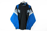 Vintage Adidas Track Jacket XLarge black blue 90s oversize jacket