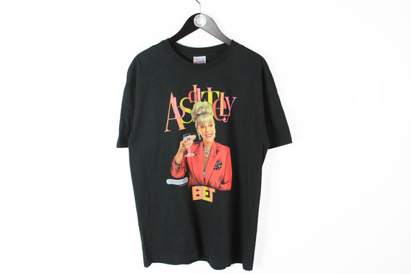 Vintage Absolutely Bet 1995 T-Shirt XLarge black big logo 90s cotton tv show cinema tee