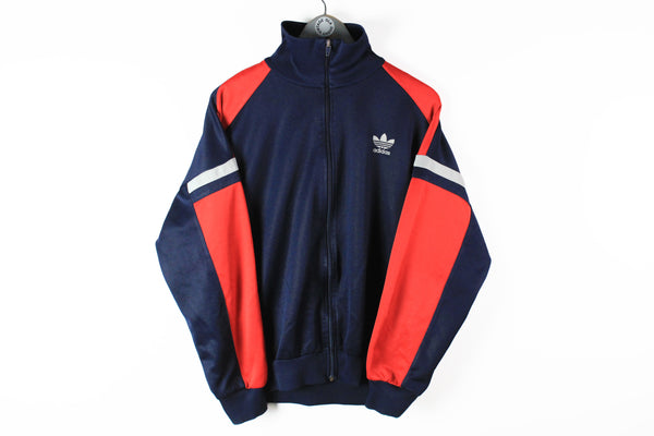 Vintage Adidas Track Jacket Medium navy blue red 90s sport jacket
