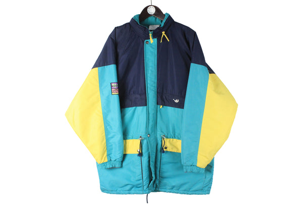 Vintage Adidas Jacket Large blue 90s retro small logo sport style windbreaker outdoor style