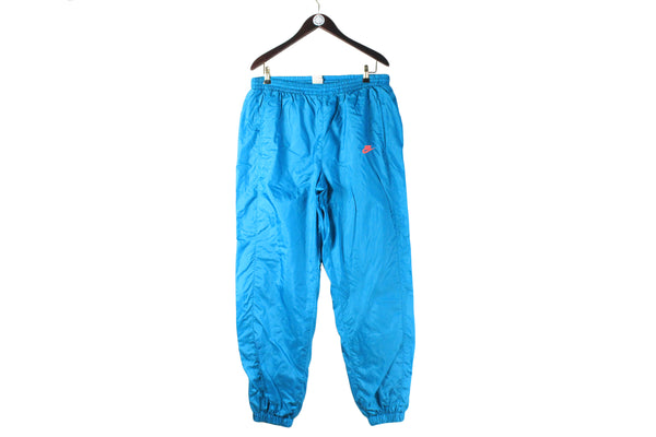 Vintage Nike Track Pants Large / XLarge blue 90s retro sport style trousers