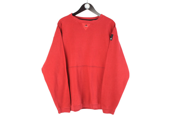 Vintage Adidas Sweatshirt XLarge red crewneck 90's equipment jumper sport style 