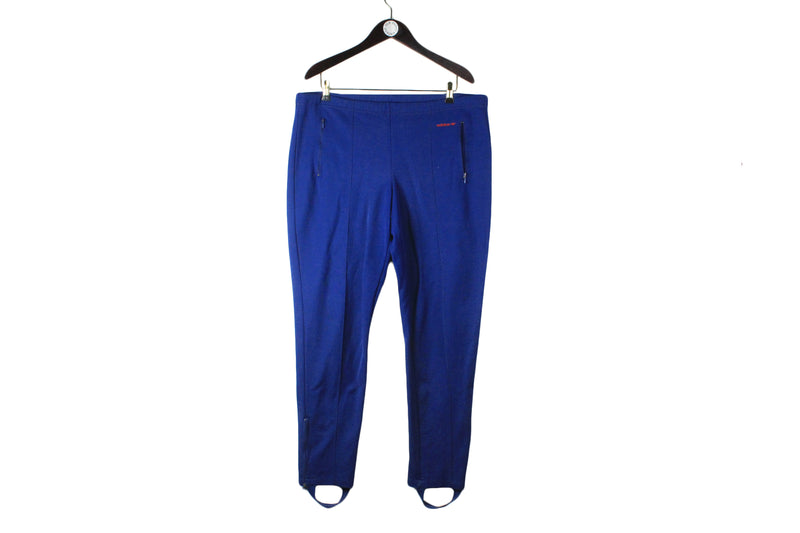 Vintage Adidas Track Pants XLarge size men's sport wear blue retro rare 90's athletic authentic clothing old school brand training style