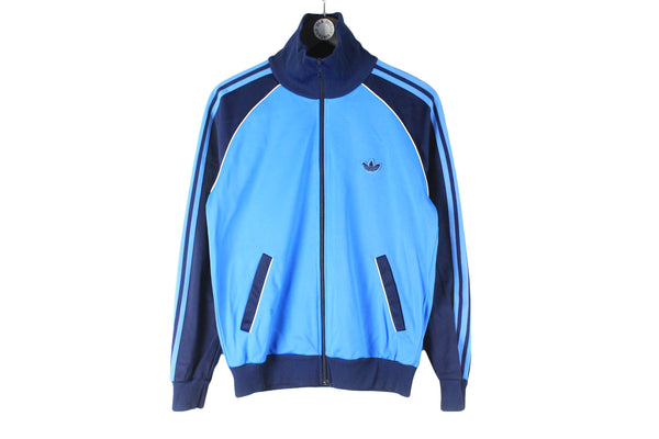 Vintage Adidas Track Jacket Small blue 70s 80s made in Austria classic retro sport windbreaker 