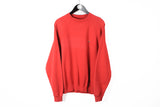 Vintage United Colors of Benetton Sweatshirt Medium / Large red 90's crewneck authentic jumper
