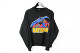 Vintage Batman Sweatshirt Small 80s black big logo comics crewneck