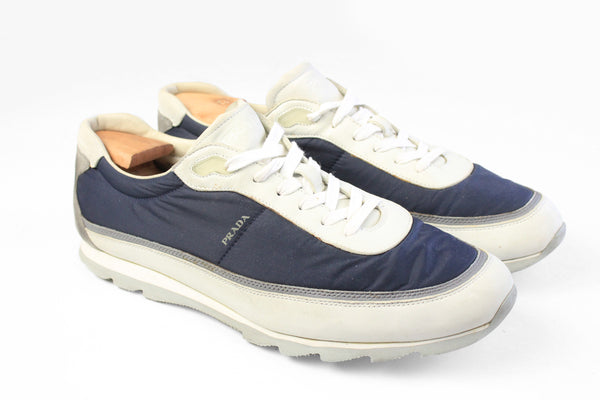 Prada Sneakers US 11 blue logo authentic luxury shoes sport style  casual trainers