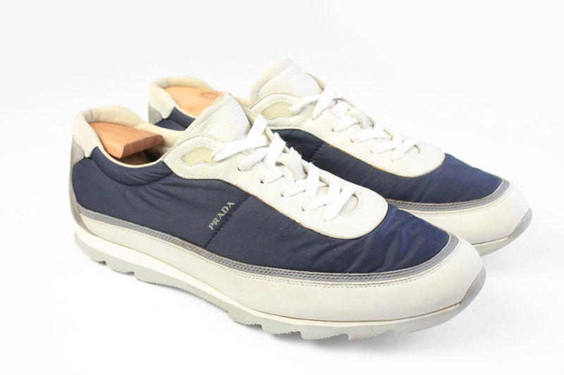 Prada Sneakers US 11 blue logo authentic luxury shoes sport style  casual trainers