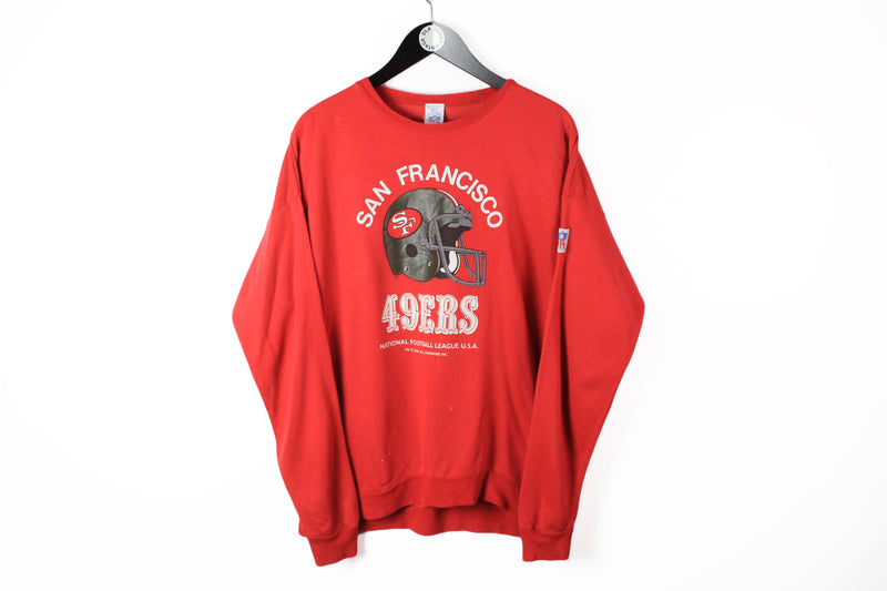 Vintage 49ers San Francisco Sweatshirt XLarge red 80's crewneck NFL football jumper