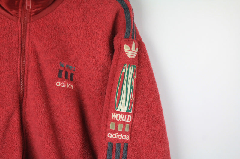 Vintage Adidas One Team Polartec Fleece Full Zip Large