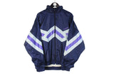 Vintage Adidas Track Jacket XLarge blue purple 90's windbreaker