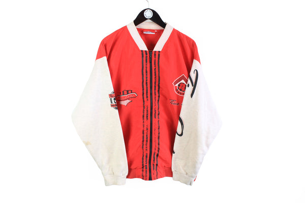 Vintage Reebok "Time Out" Sweatshirt Full Zip XLarge football 90s bomber retro style 90s jacket