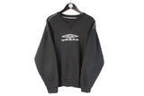 Vintage Umbro Sweatshirt Large black big logo 00s crewneck jumper