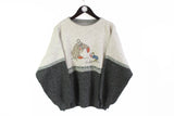 Vintage Sweater Small / Medium Polar Bear Arctic Print Embroidery logo 90s 80s pullover