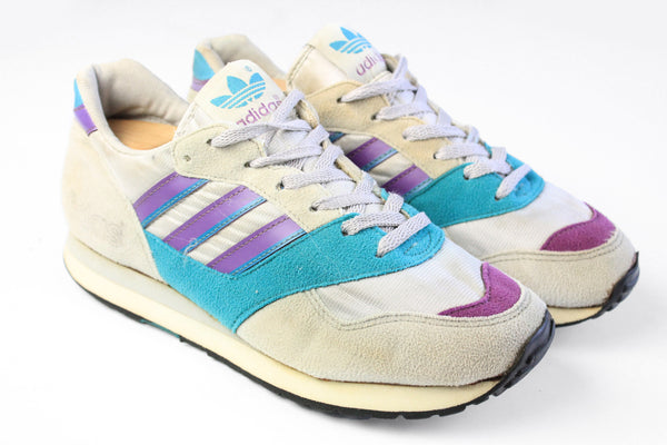 Vintage Adidas Sneakers Women's US 8 ZX classic gray purple retro trainers shoes