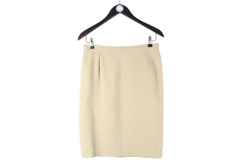 Iceberg Skirt Women's 46/30 luxury classic beige authentic 00s wool skirt