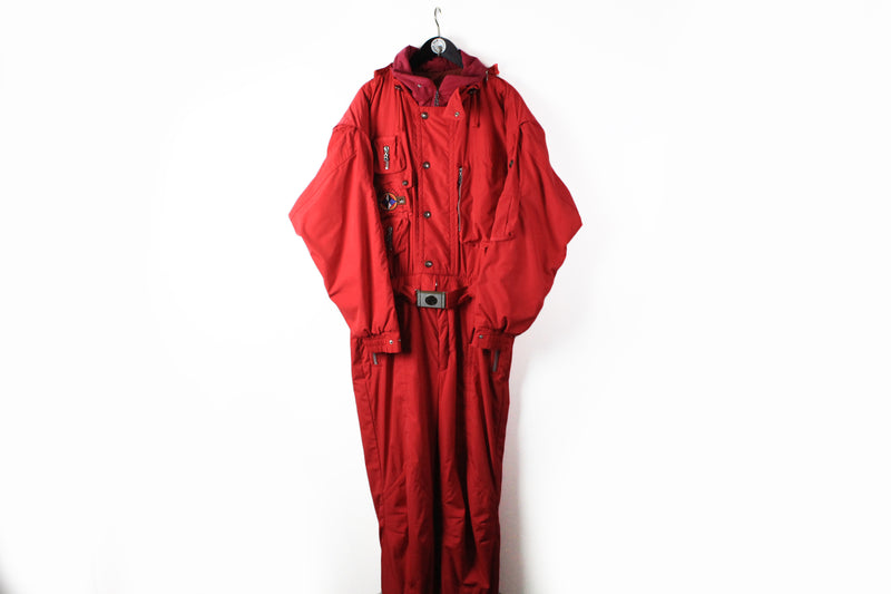 Vintage Bogner Helicopter Ski Suit XLarge red 90s retro style authentic jumpsuit skisuit Coverall