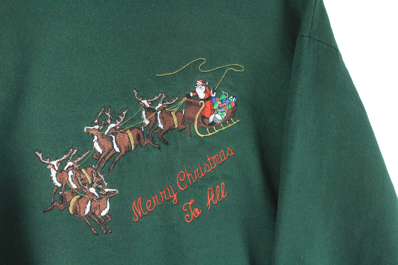 Vintage Christmas Sweatshirt Large